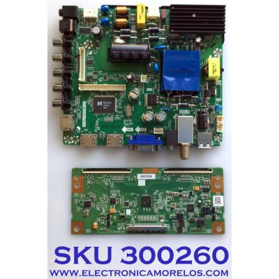 KIT DE TARJETAS PARA TV ELEMENT / NUMERO DE PARTE MAIN K17020342 / E17025-1-SY / TP.MS3393.PB751 / LQ400D3HD1P / 20170224_200218 / T-CON 1P-0149J00-4011 / E253117 / PANEL T400-V35-DLED / MODELO ELFW4017 C7F1M0